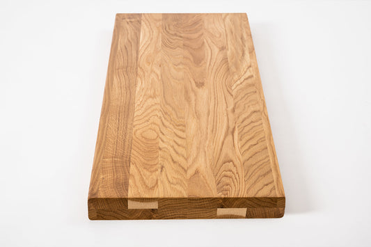 Półka Stopień schodowy Podstopnica Parapet Dąb A/B, lamele lite, 40 mm, 2-warstwowe, Matowe lakierowanie