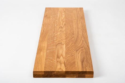 Półka Stopień schodowy Podstopnica Parapet Dąb A/B, lamele lite, 40 mm, 2-warstwowe, Naturalne olejowanie