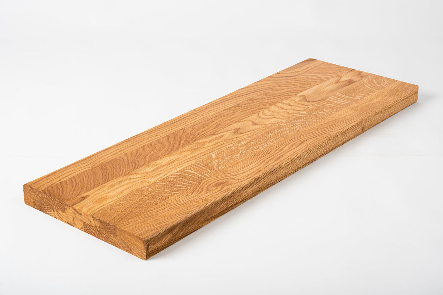 Shelf Stair tread Riser Windowsill Oak A/B, full stave lamellas, 40 mm, 2-layer, Natural oil