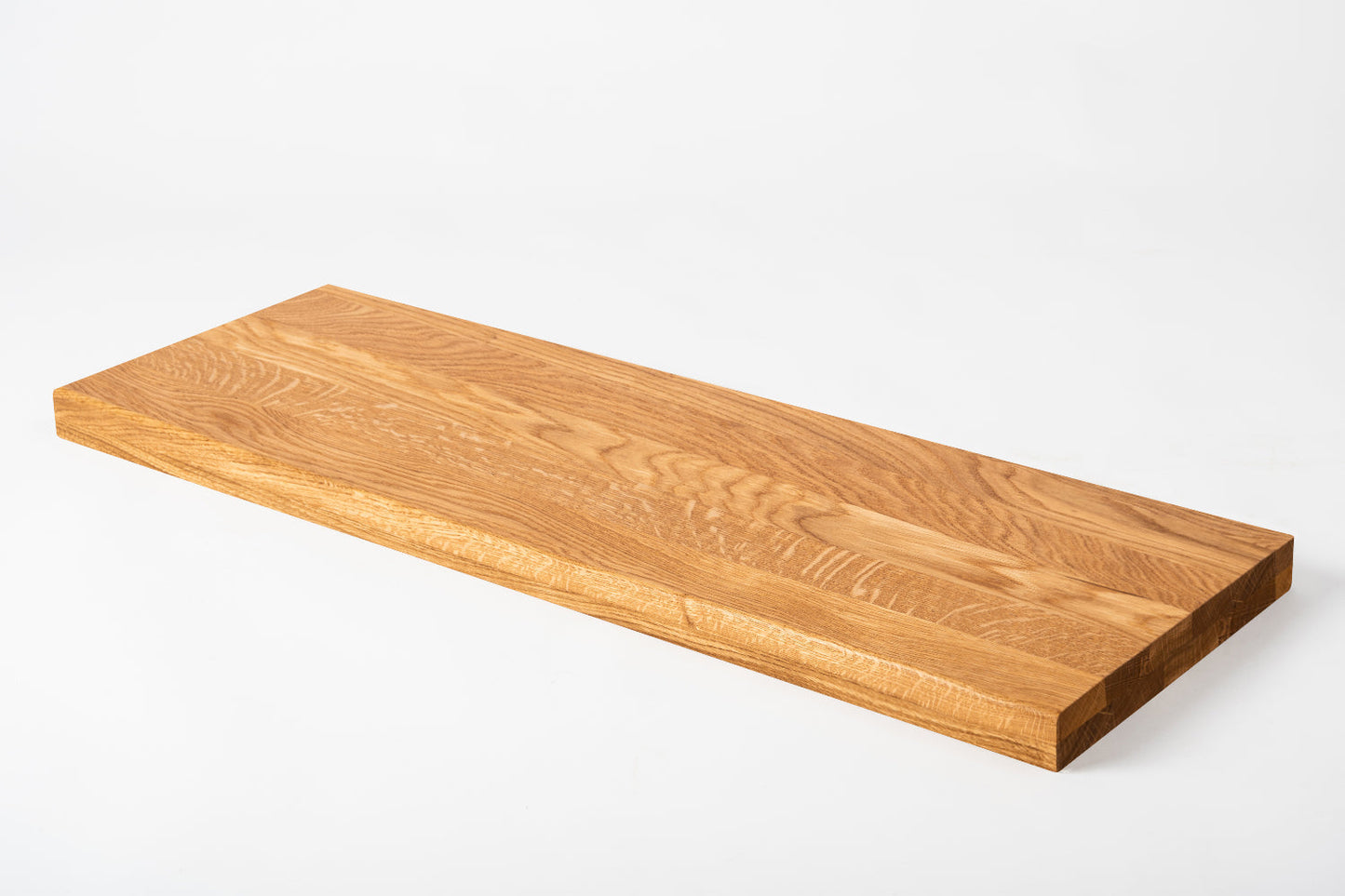 Shelf Stair tread Riser Windowsill Oak A/B, full stave lamellas, 40 mm, 2-layer, Natural oil