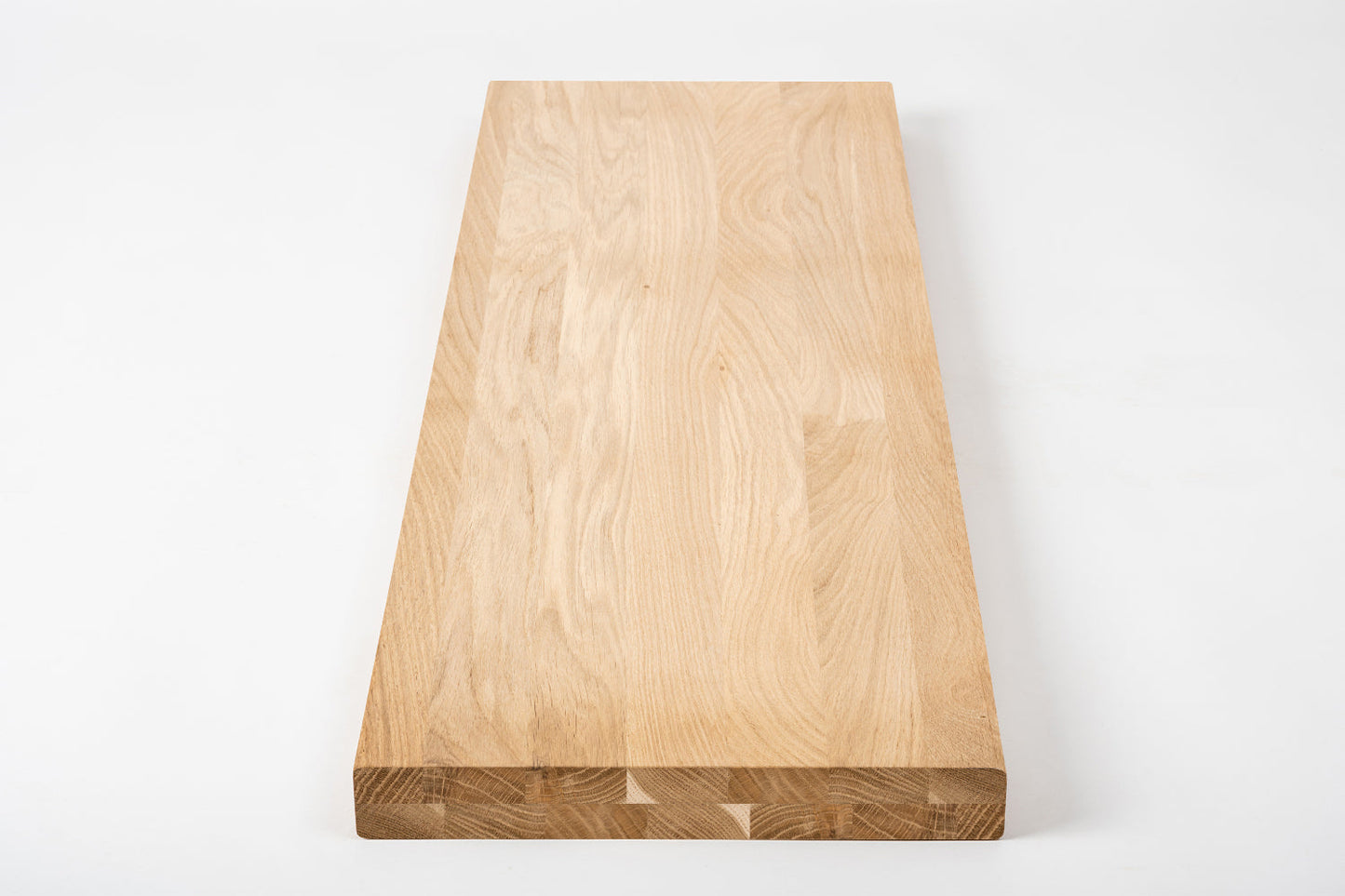 Shelf Stair tread Riser Windowsill Oak A/B, full stave lamellas, 40 mm, 2-layer, Unfinished