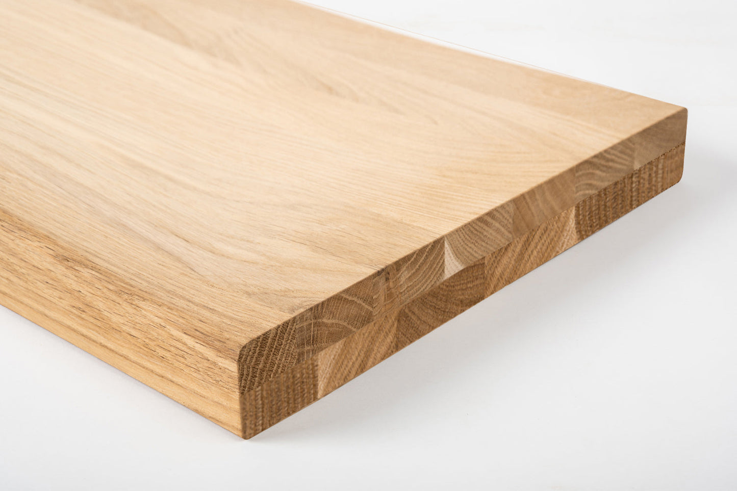 Shelf Stair tread Riser Windowsill Oak A/B, full stave lamellas, 40 mm, 2-layer, Unfinished