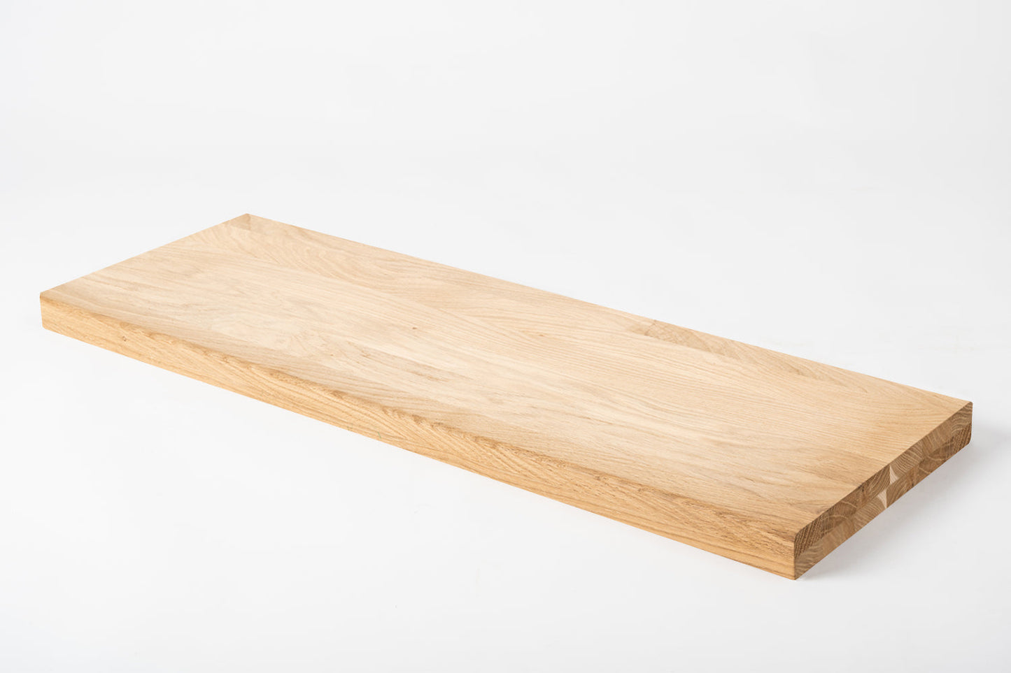 Shelf Stair tread Riser Windowsill Oak A/B, full stave lamellas, 40 mm, 2-layer, Unfinished