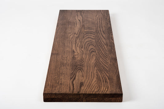 Półka Stopień schodowy Podstopnica Parapet Dąb A/B, lamele lite, 40 mm, 2-warstwowe, Olej orzechowy