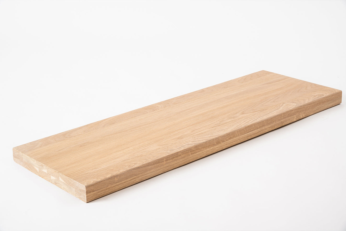Półka Stopień schodowy Podstopnica Parapet Dąb A/B, lamele lite, 40 mm, 2-warstwowe, Biały olej