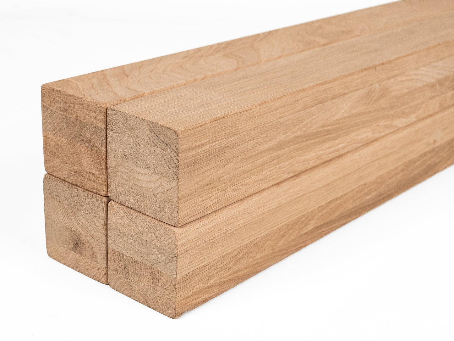 Glulam oak beam A/B 70x70 mm untreated, square timber, solid wood