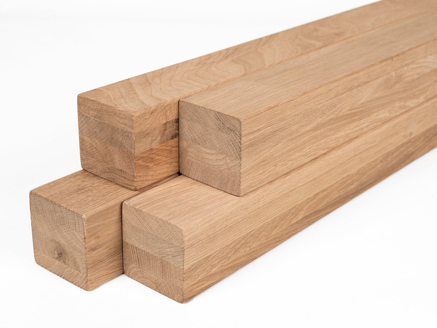 Glulam oak beam A/B 70x70 mm untreated, square timber, solid wood