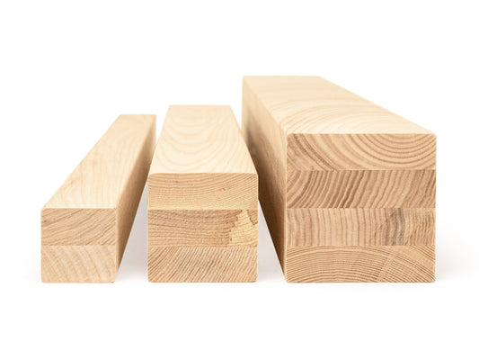 Glulam ash beam A/B 70x70 mm untreated, square timber, solid wood