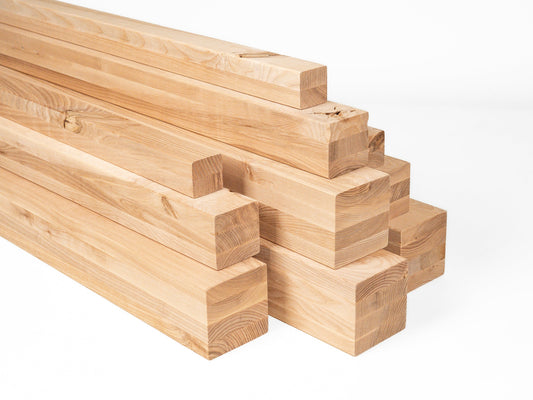 Glulam ash beam Rustic 50x50 mm untreated, square timber, solid wood