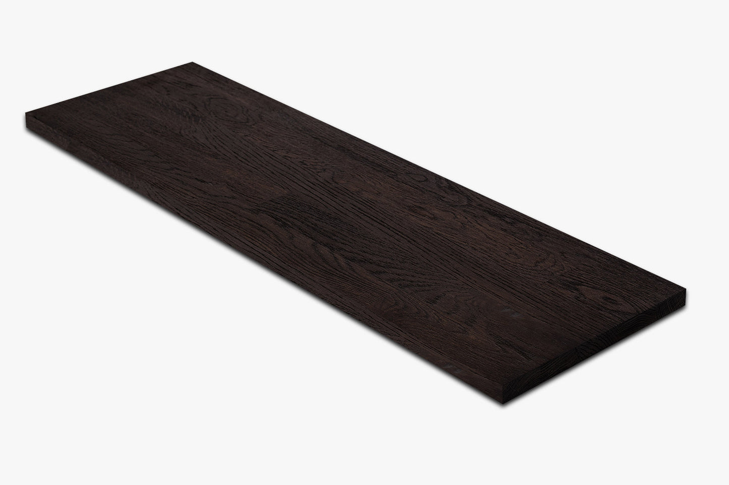 Shelf Stair tread Riser Windowsill Smoked Oak Rustic, finger jointed lamellas, 20 mm, Black oil