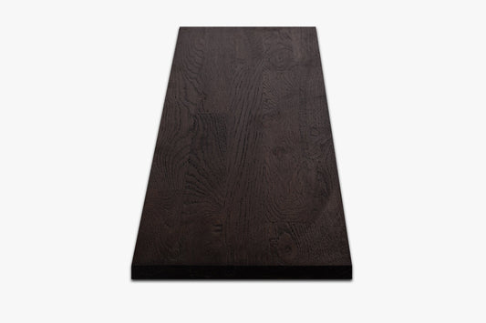 Półka Stopień schodowy Podstopnica Parapet Dąb Wędzony Rustykalny, lamele mikrowczep, 20 mm, Olej czarny