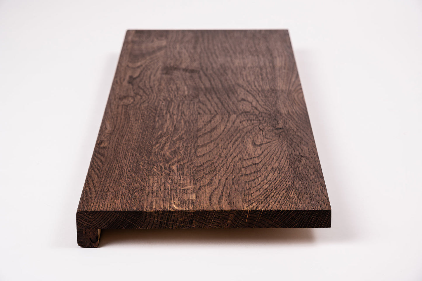 Stair tread Windowsill with overhang Oak Rustic, finger jointed lamellas, 26 mm, Walnut oil