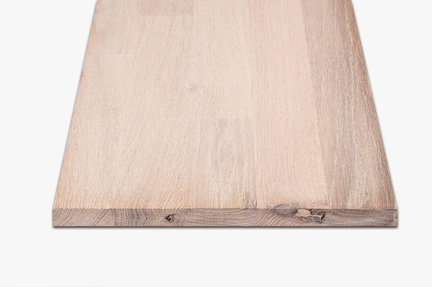 Shelf Stair tread Riser Windowsill Oak Rustic, finger jointed lamellas, 20 mm, Brushed, Chalked white oil