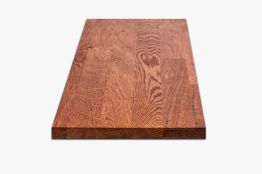 Shelf Stair tread Riser Windowsill Oak Rustic, finger jointed lamellas, 26 mm, Cherry oil