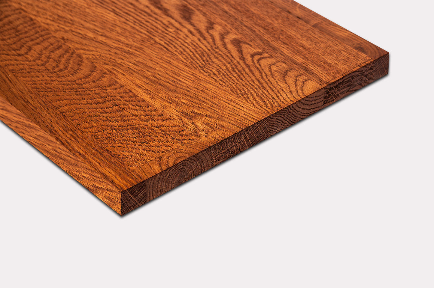Police Schodnice Podstupnice Parapet Dub A/B, spojované lamely, 26 mm, Třešňový olej