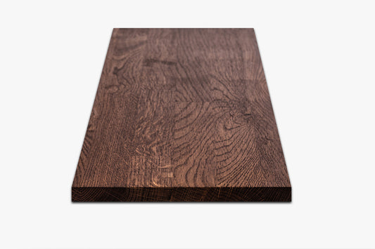 Shelf Stair tread Riser Windowsill Oak Rustic, finger jointed lamellas, 26 mm, Walnut oil