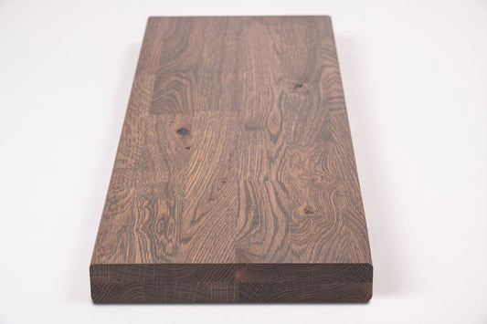 Półka Stopień schodowy Podstopnica Parapet Dąb Rustykalny, lamele mikrowczep, 40 mm, 2-warstwowa, Olej grafitowy