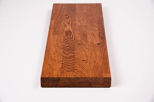 Półka Stopień schodowy Podstopnica Parapet Dąb Rustykalny, lamele mikrowczep, 40 mm, 2-warstwowa, Olej wiśniowy