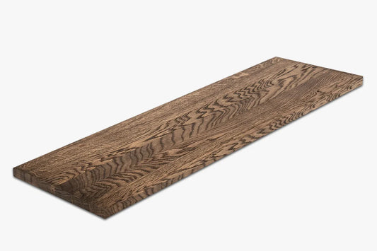 Shelf Stair tread Risers Windowsill Oak A/B, full stave lamellas, 26 mm, Smoked oil