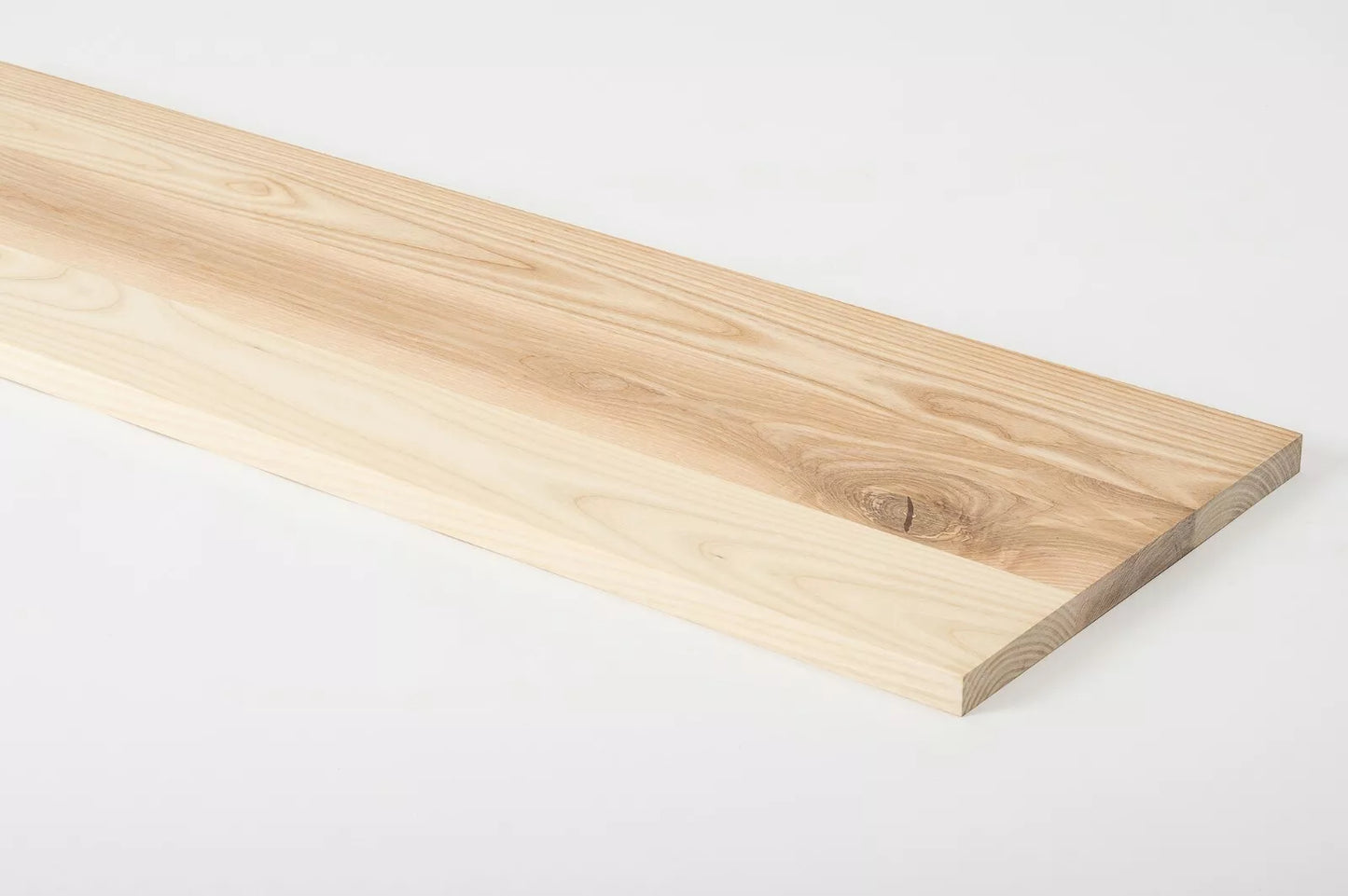 Shelf Stair tread Risers Windowsill Ash Rustic, full stave lamellas, 20 mm, White oil