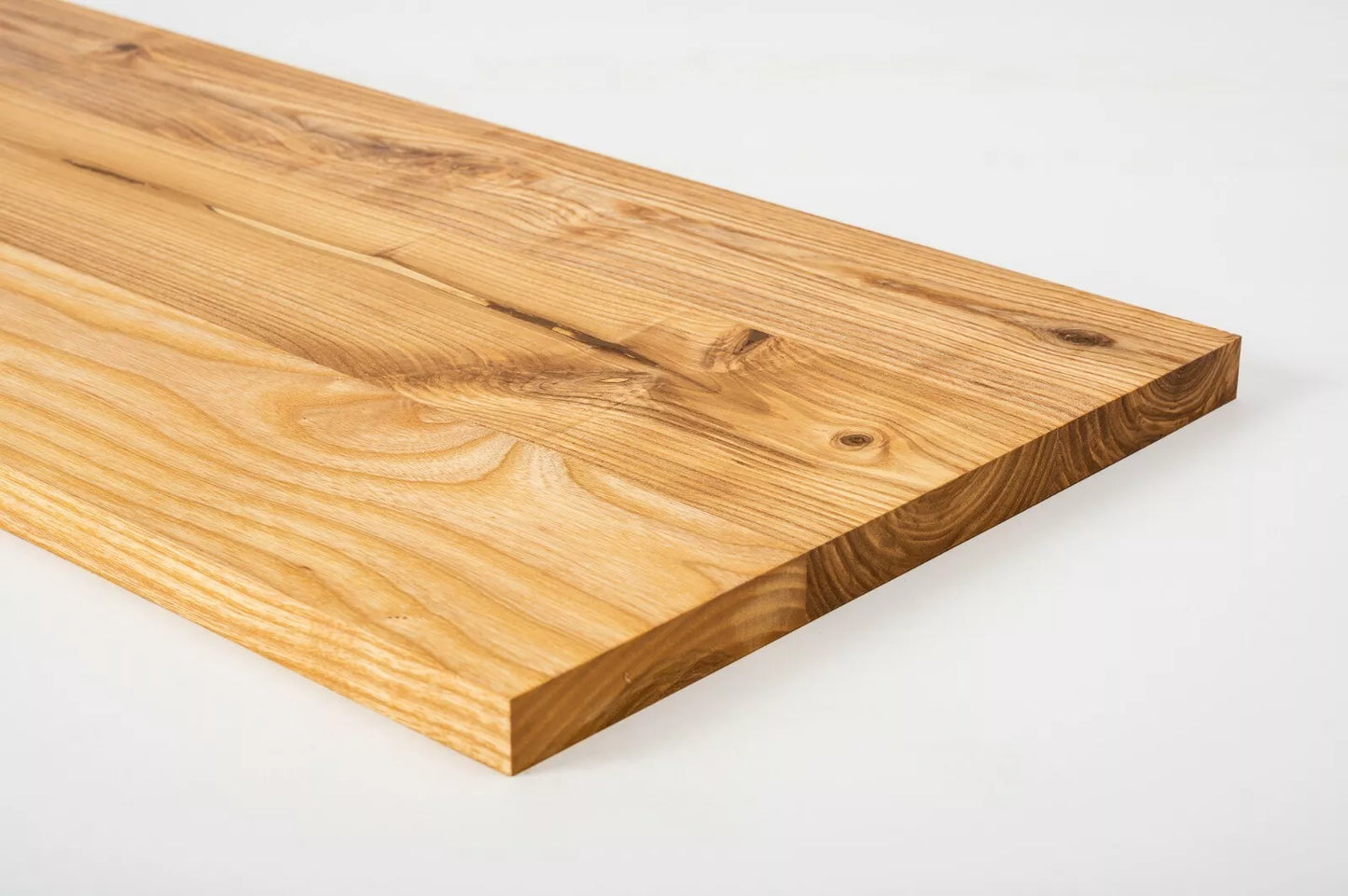 Shelf Stair tread Risers Windowsill Ash Rustic, full stave lamellas, 20 mm, Natural oil
