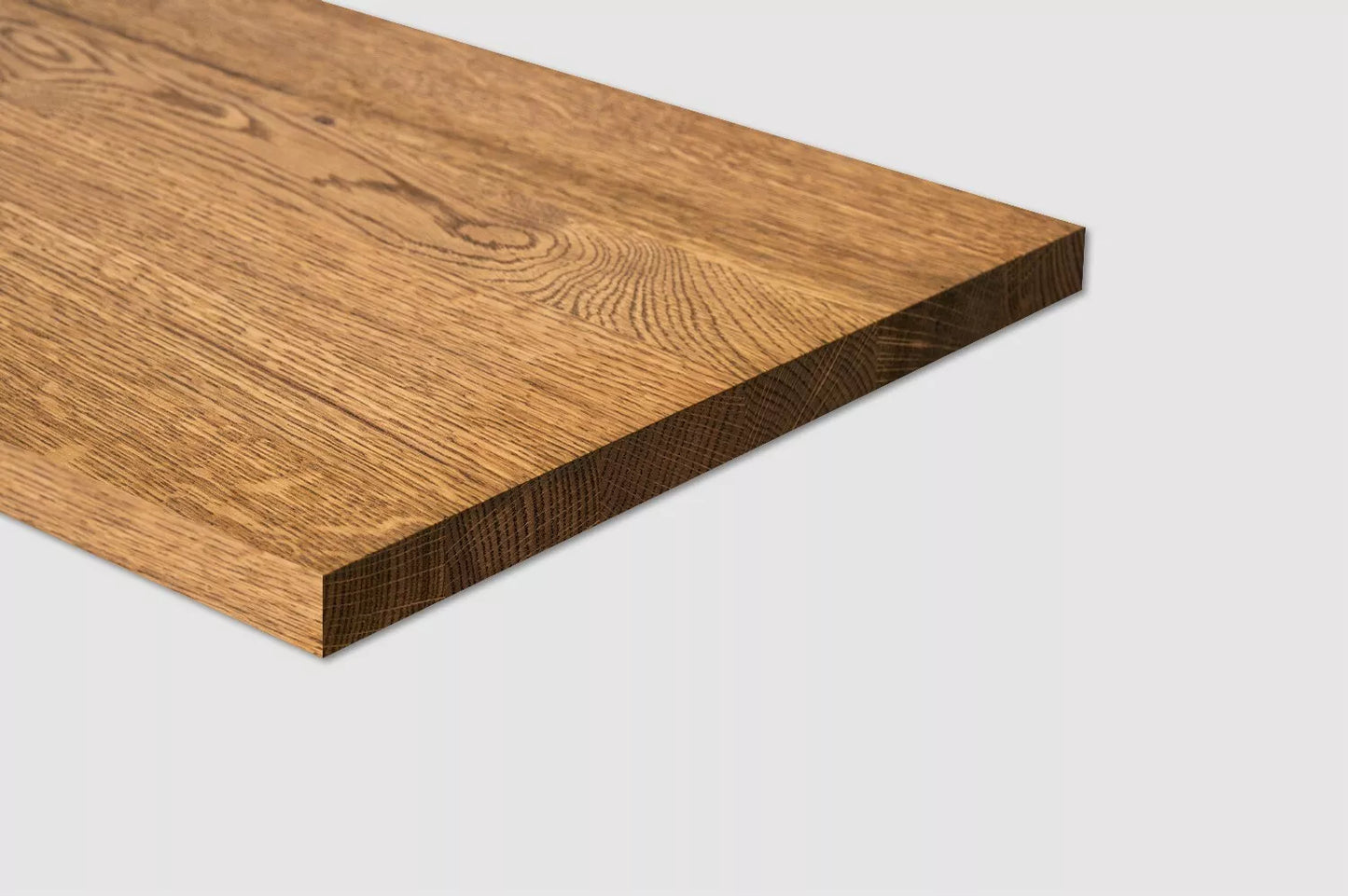 Shelf Stair tread Risers Windowsill Oak Rustic, full stave lamellas, 26 mm, Antique oil