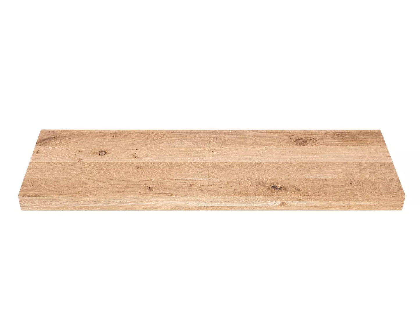Półka Stopień schodowy Podstopnica Parapet Dąb Rustykalny, lamele lite, 52 mm, 3-warstwowa, Twardy olej woskowy naturalny biały