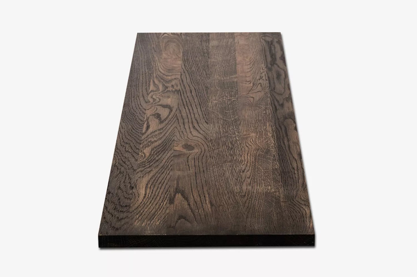Shelf Stair tread Risers Windowsill Oak Rustic, full stave lamellas, 26 mm, Black oil