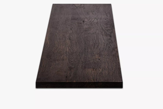 Półka Stopień schodowy Podstopnica Parapet Dąb Rustykalny, lamele mikrowczep, 26 mm, Olej czarny