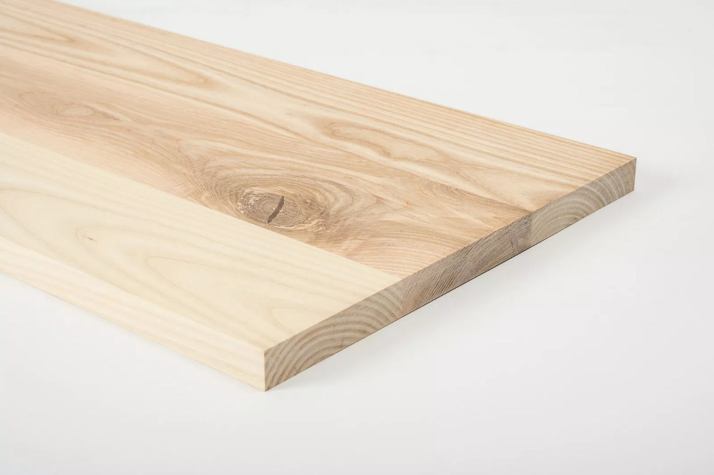 Shelf Stair tread Risers Windowsill Ash Rustic, full stave lamellas, 20 mm, White oil