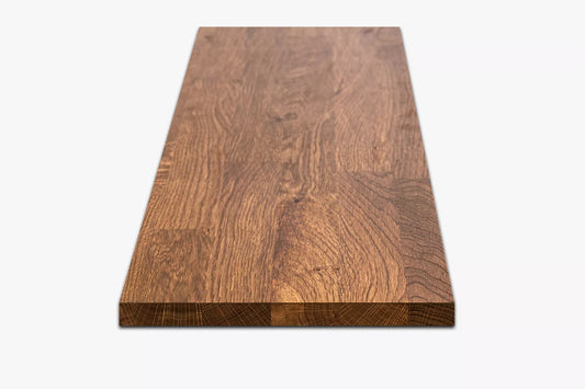 Shelf Stair tread Riser Windowsill Oak Rustic, finger jointed lamellas, 20 mm, Antique oil