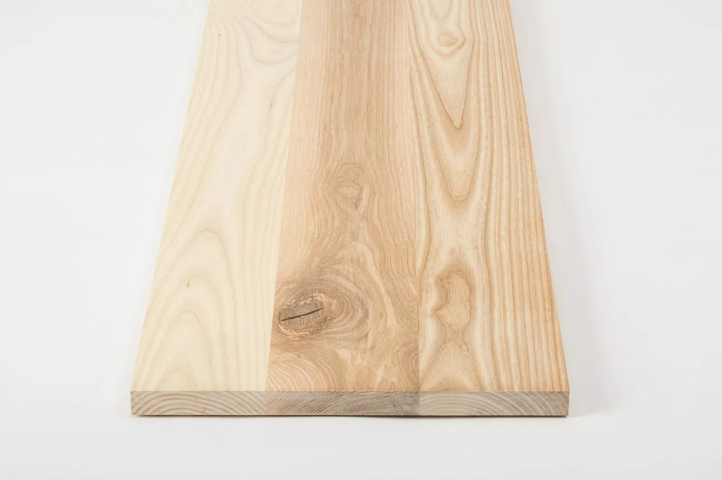 Shelf Stair tread Risers Windowsill Ash Rustic, full stave lamellas, 20 mm, White oil
