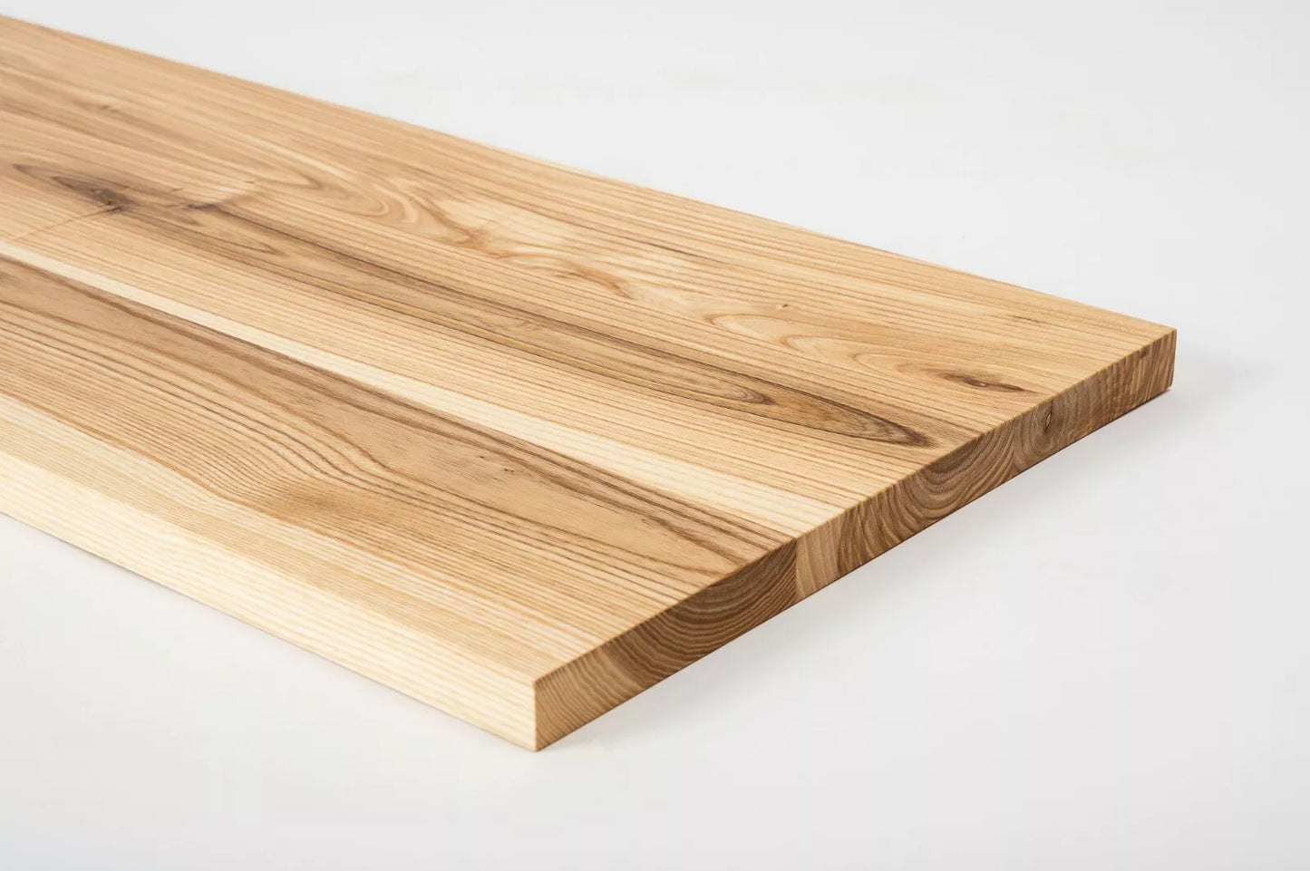Shelf Stair tread Risers Windowsill Ash Rustic, full stave lamellas, 20 mm, Matte lacquered