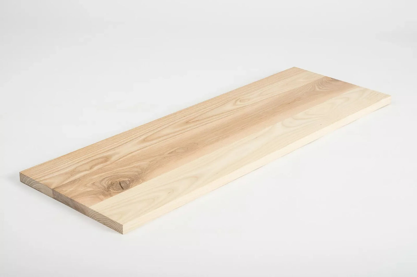 Shelf Stair tread Risers Windowsill Ash Rustic, full stave lamellas, 20 mm, White oil