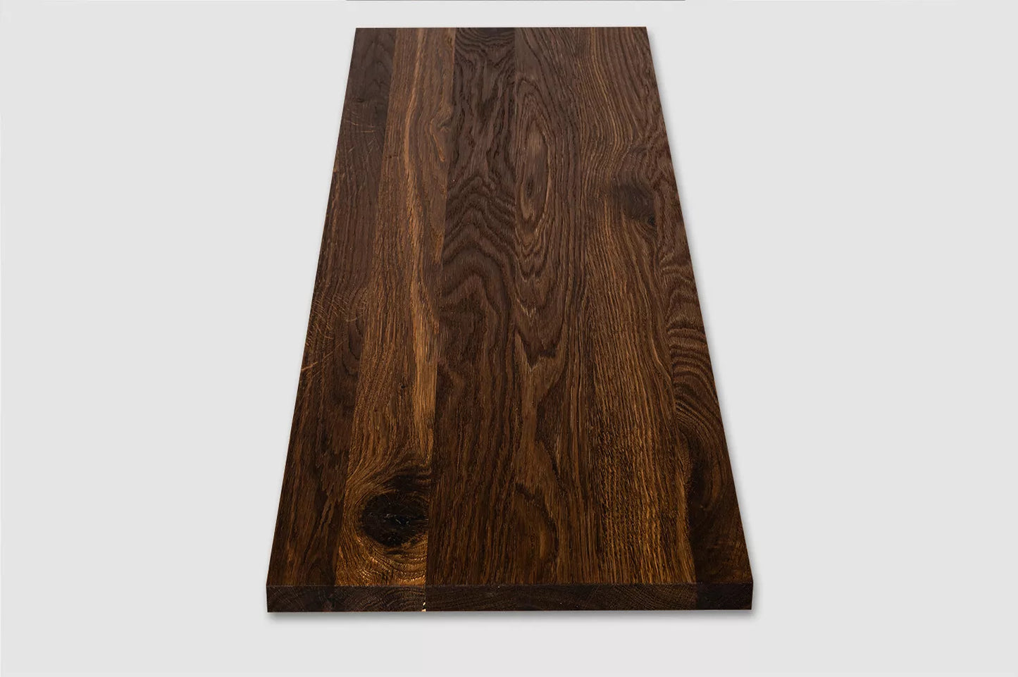 Shelf Stair tread Risers Windowsill Smoked Oak Rustic, full stave lamellas, 20 mm, Natural oil