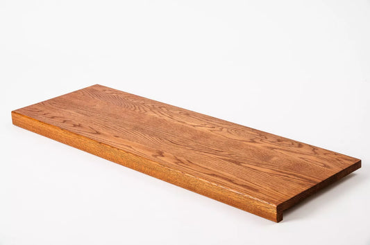Schodnice Parapet s přesahem Dub A/B, průběžné lamely, 26 mm, Třešňový olej