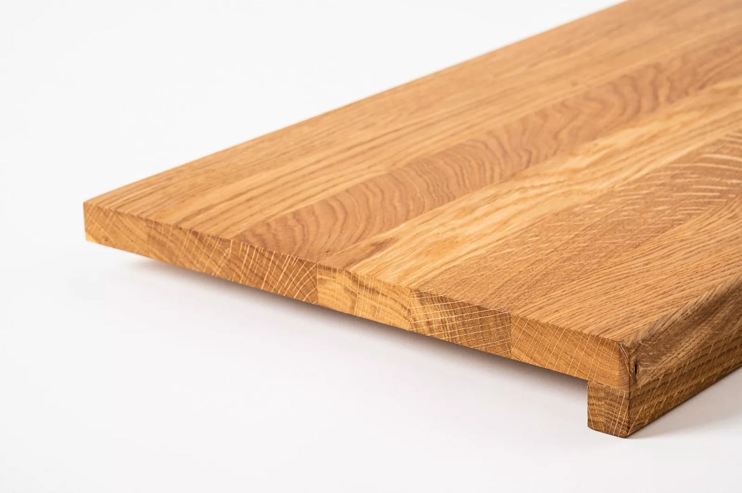 Stopień schodowy Parapet z nawisem Dąb A/B, lamele lite, 20 mm, Naturalne olejowanie