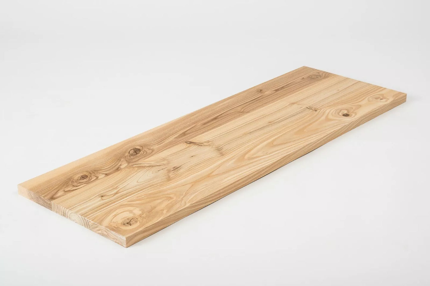 Shelf Stair tread Risers Windowsill Ash Rustic, full stave lamellas, 20 mm, Hard wax oil nature white