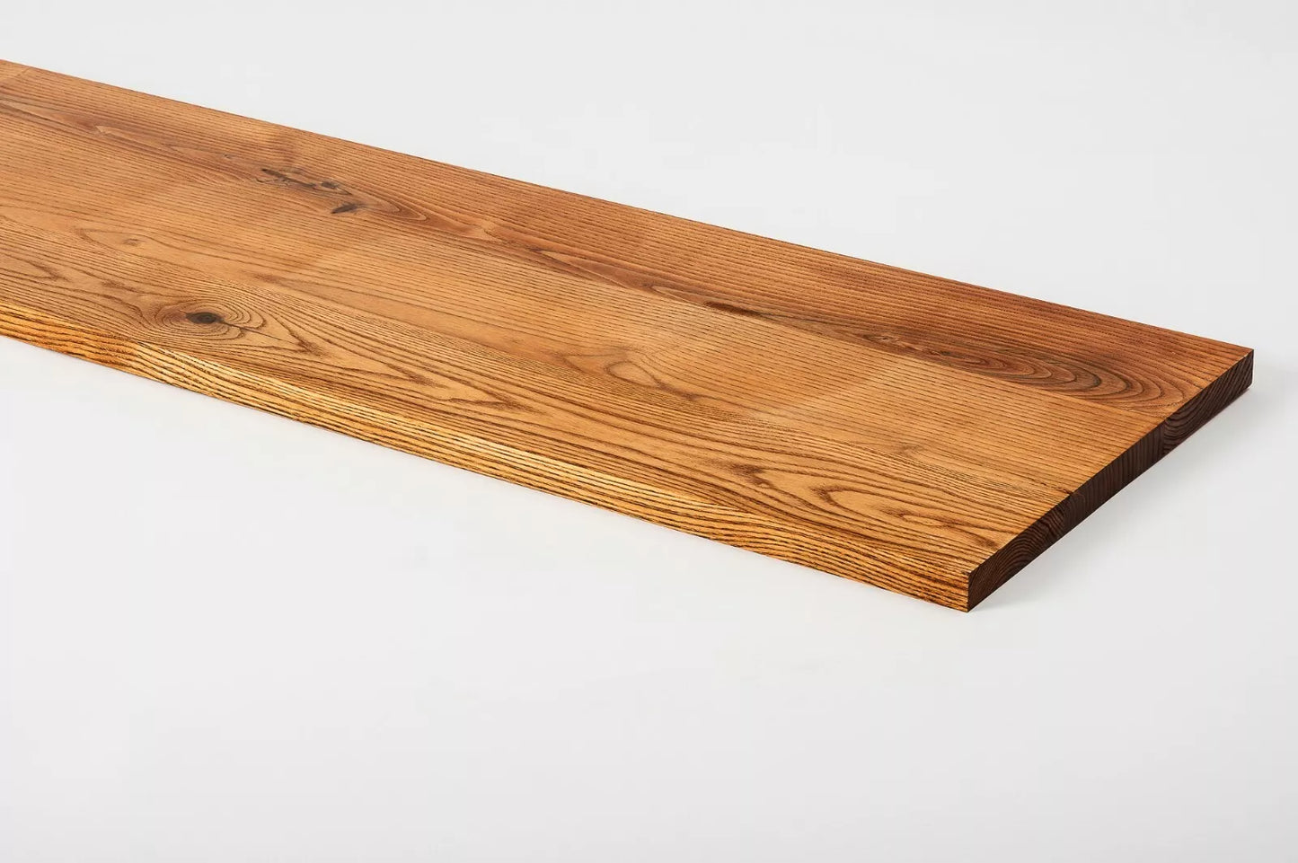 Shelf Stair tread Risers Windowsill Ash Rustic, full stave lamellas, 20 mm, Cherry oil