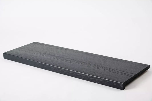 Schodnice Parapet s přesahem Dub A/B, průběžné lamely, 26 mm, kartáčovaný, Lak antracitově šedý (RAL7016)