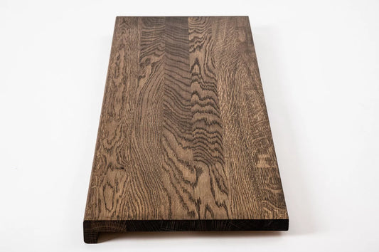 Stopień schodowy Parapet z nawisem Dąb A/B, lamele lite, 20 mm, Olej Wędzony