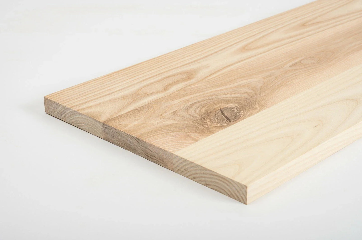 Shelf Stair tread Risers Windowsill Ash Rustic, full stave lamellas, 20 mm, White oil
