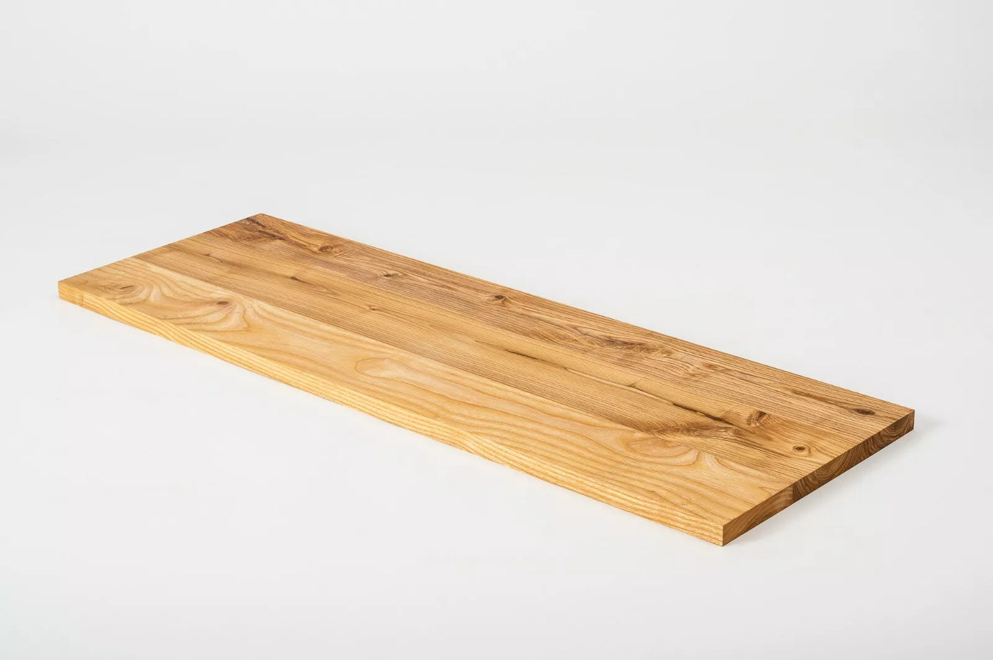 Shelf Stair tread Risers Windowsill Ash Rustic, full stave lamellas, 20 mm, Natural oil