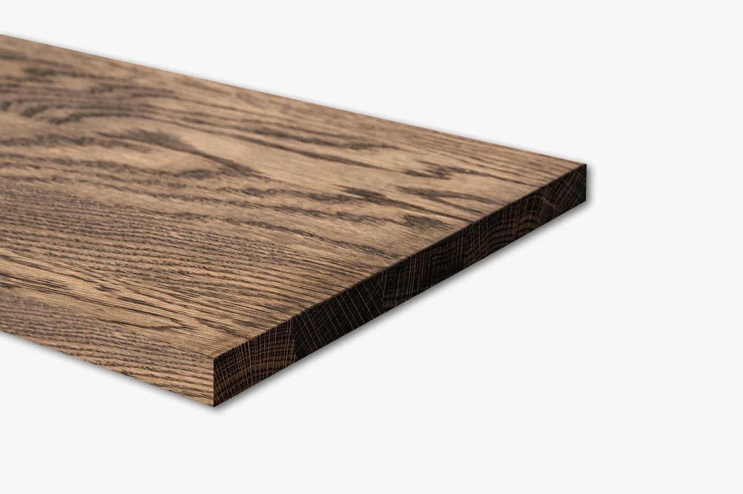 Shelf Stair tread Risers Windowsill Oak A/B, full stave lamellas, 20 mm, Smoked oil
