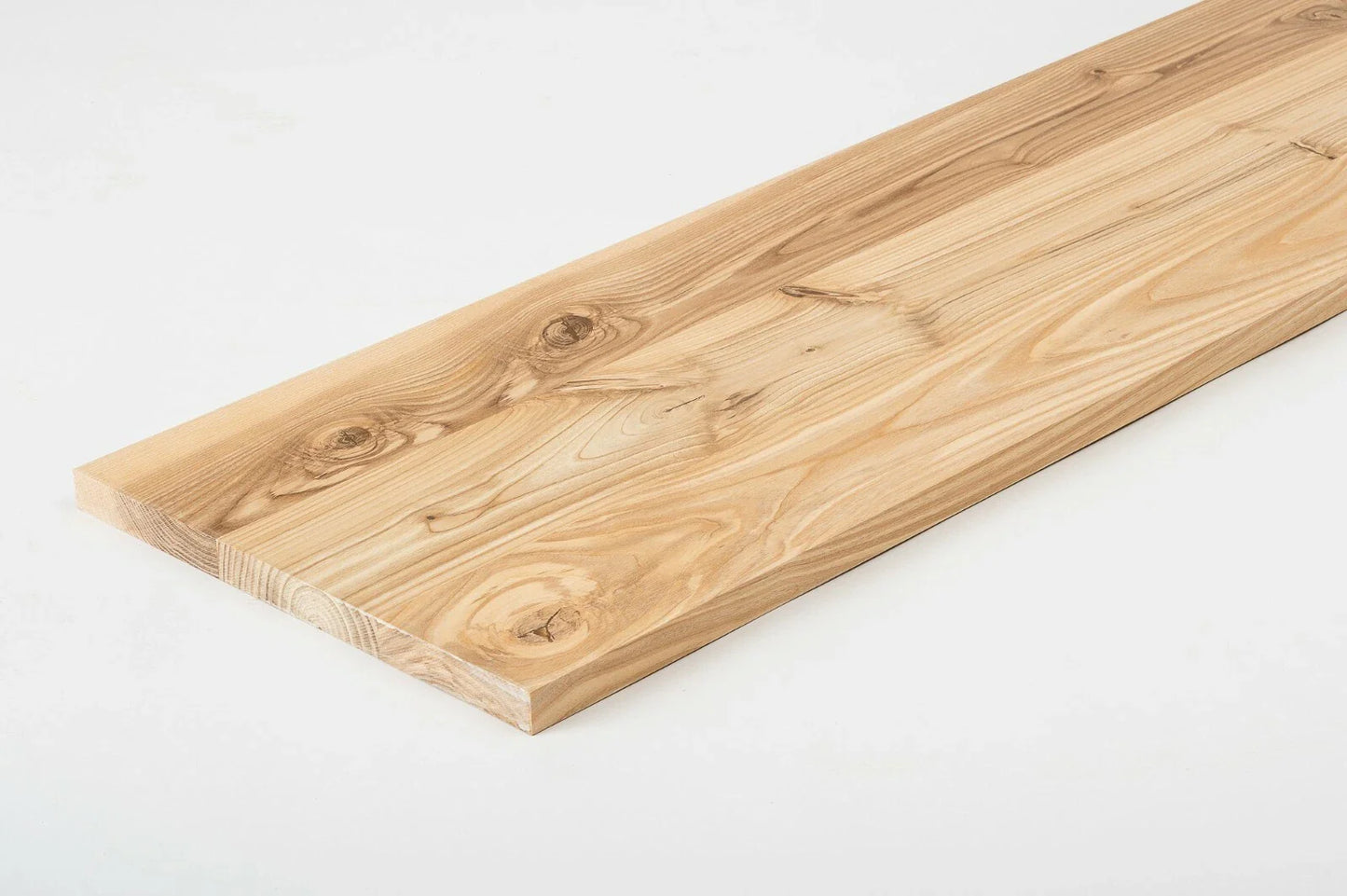 Shelf Stair tread Risers Windowsill Ash Rustic, full stave lamellas, 20 mm, Hard wax oil nature white