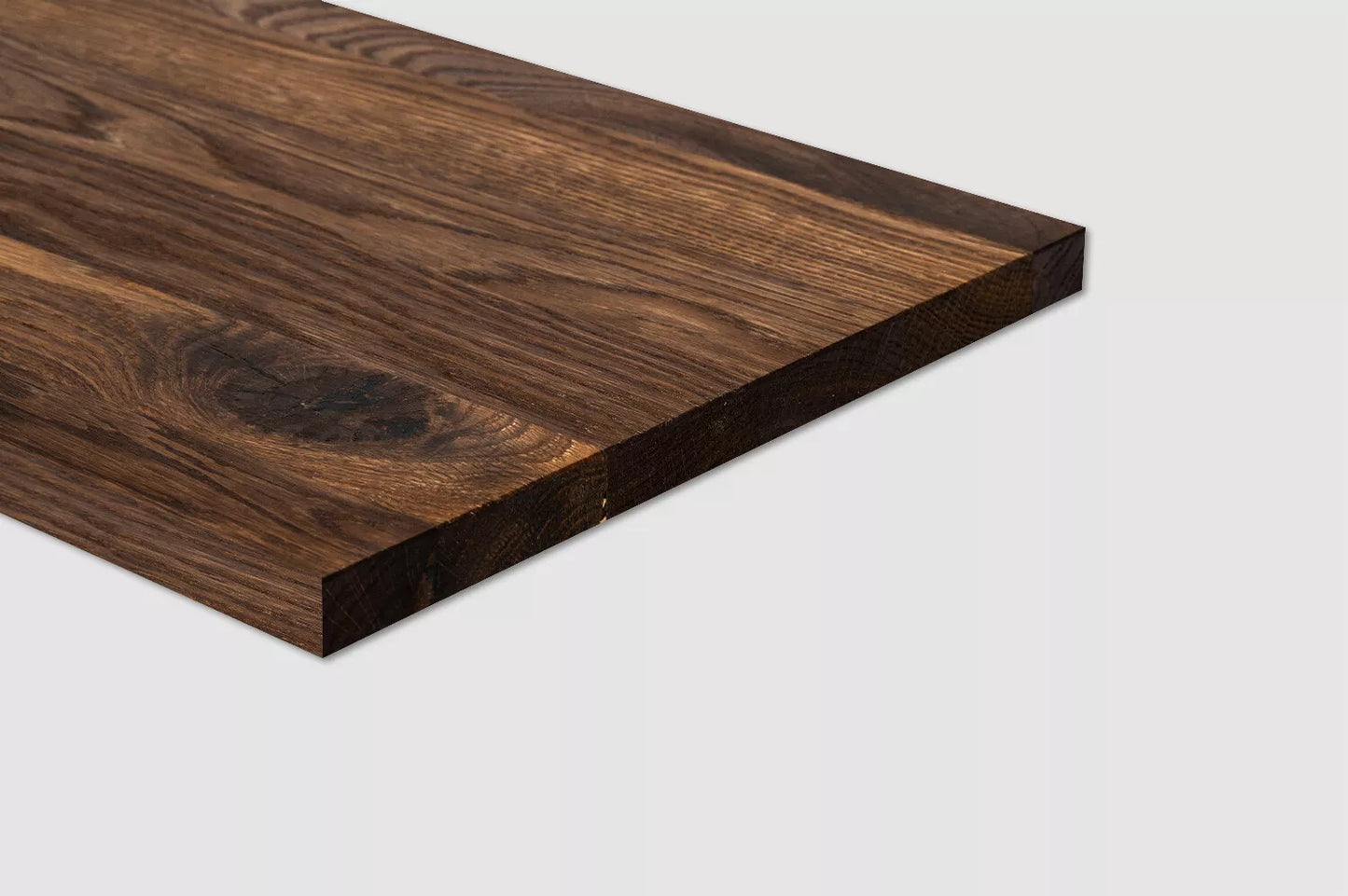 Shelf Stair tread Risers Windowsill Smoked Oak Rustic, full stave lamellas, 20 mm, Natural oil