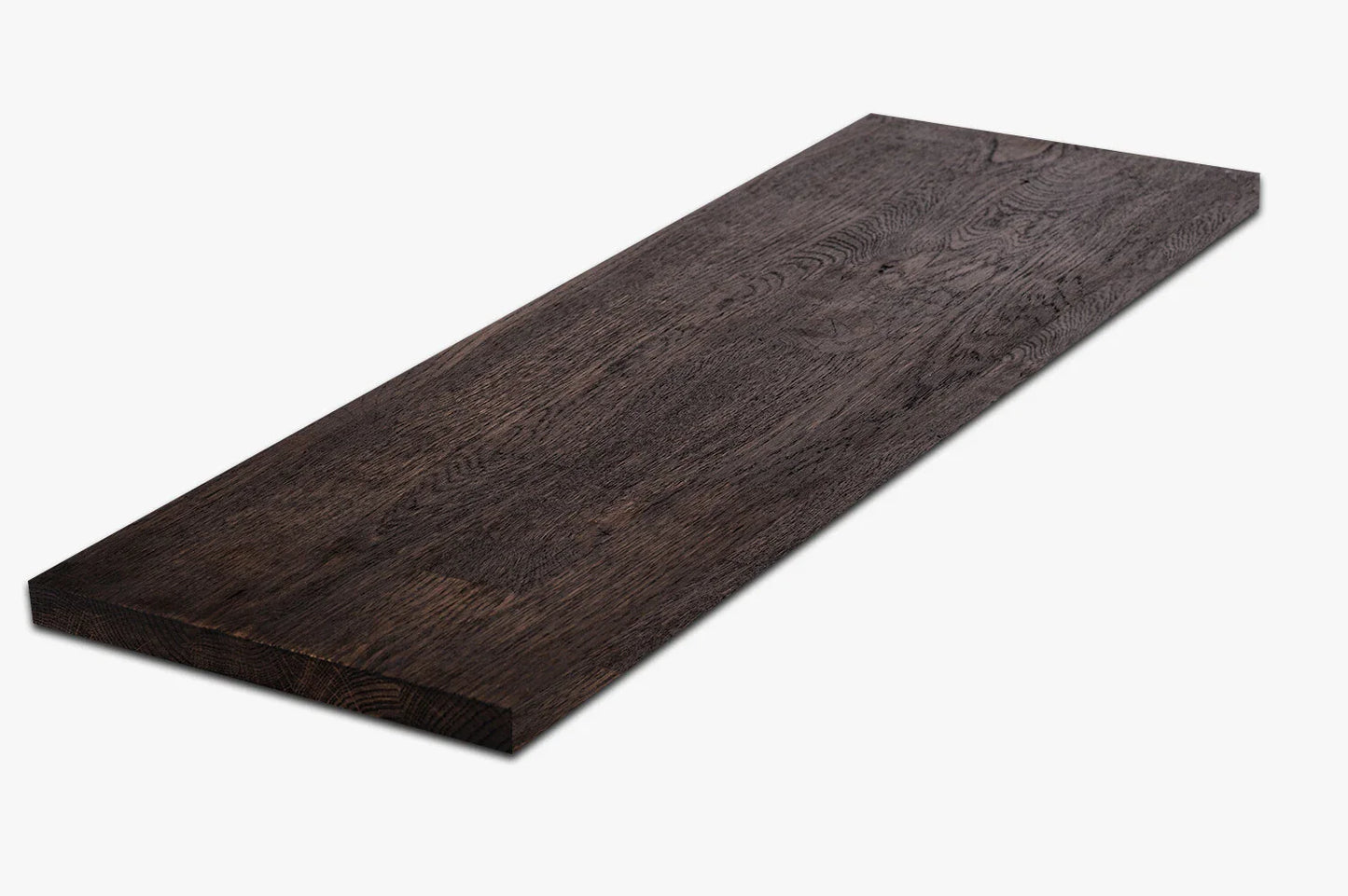 Shelf Stair tread Riser Windowsill Oak Rustic, finger jointed lamellas, 20 mm, Black oil