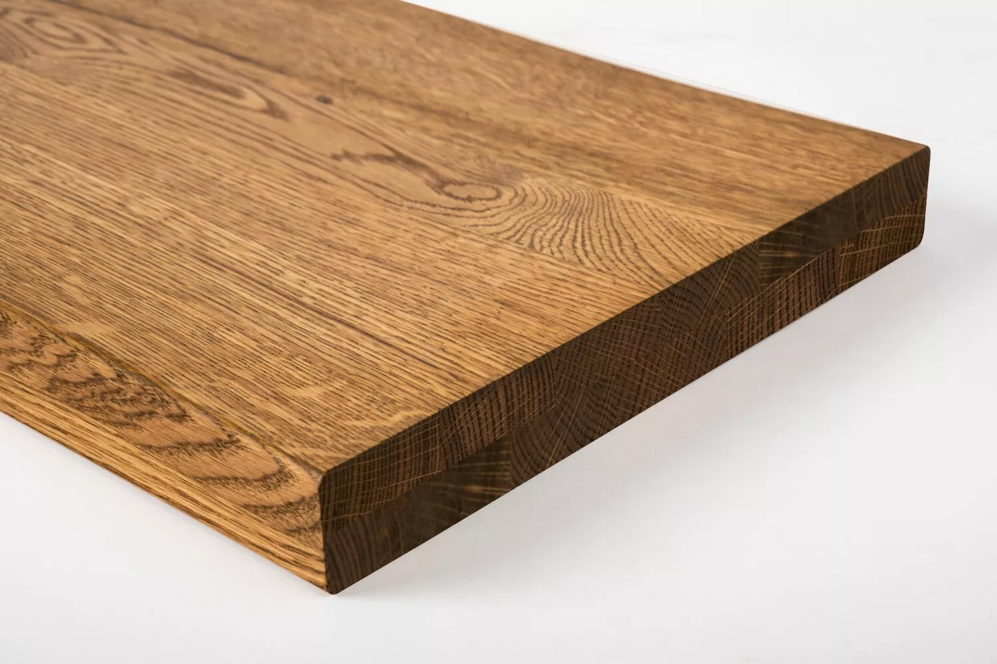 Shelf Stair tread Risers Windowsill Oak Rustic, full stave lamellas, 35 mm, 2-layer, Antique oil