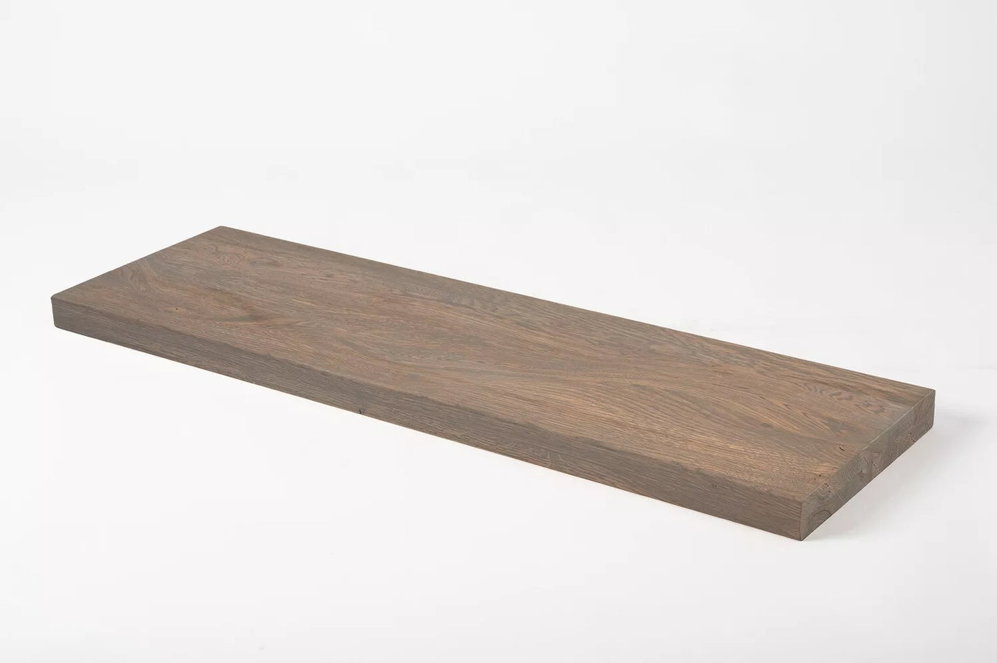 Shelf Stair tread Risers Windowsill Oak Rustic, full stave lamellas, 35 mm, 2-layer, Graphite oil