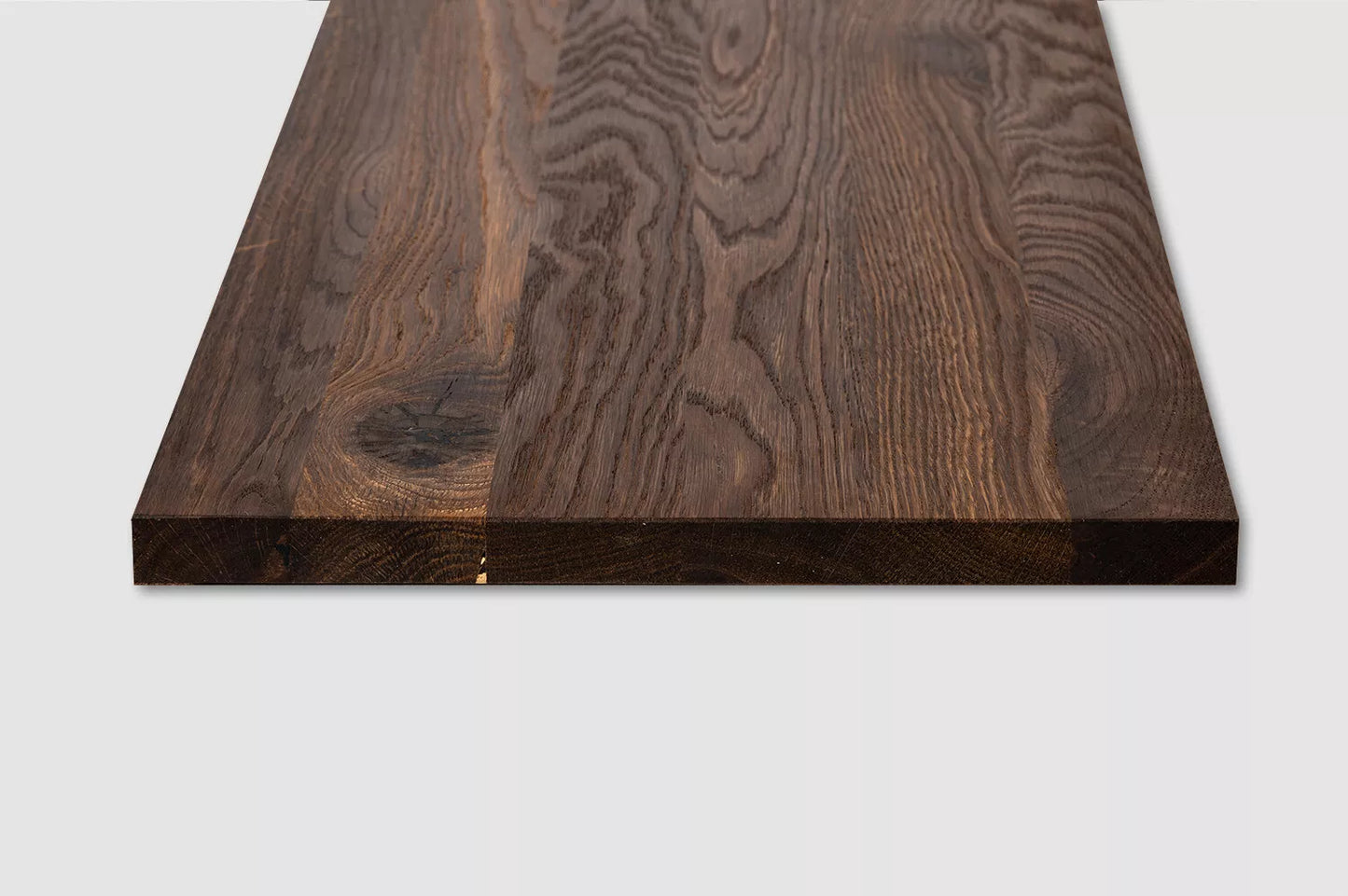 Shelf Stair tread Risers Windowsill Smoked Oak Rustic, full stave lamellas, 20 mm, Natural oil